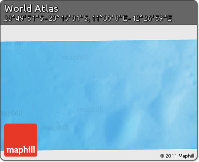 Physical 3D Map of the Area around 23° 33' 11" S, 11° 58' 29" E