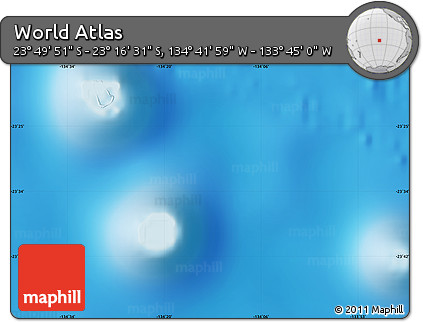 Physical Map of the Area around 23° 33' 11" S, 134° 13' 29" W