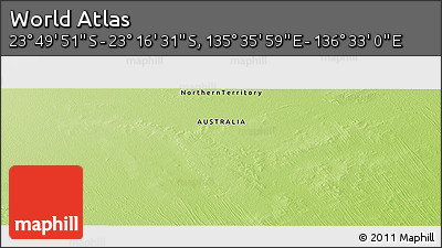 Physical Panoramic Map of the Area around 23° 33' 11" S, 136° 4' 29" E