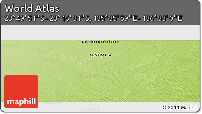 Physical Panoramic Map of the Area around 23° 33' 11" S, 136° 4' 29" E