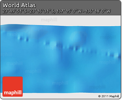 Physical 3D Map of the Area around 23° 33' 11" S, 136° 46' 30" W