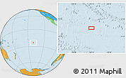 Political Location Map of the area around 23° 33' 11" S, 140° 10' 30" W