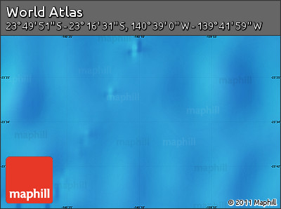 Physical Map of the Area around 23° 33' 11" S, 140° 10' 30" W