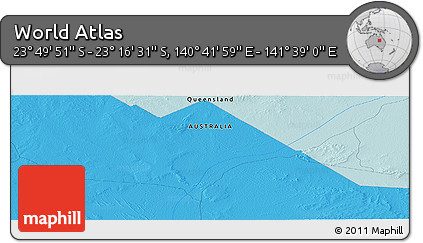 Political Panoramic Map of the Area around 23° 33' 11" S, 141° 10' 30" E