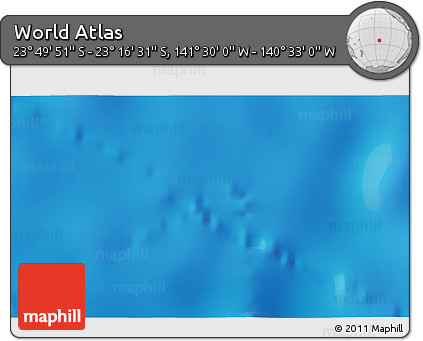 Physical 3D Map of the Area around 23° 33' 11" S, 141° 1' 30" W