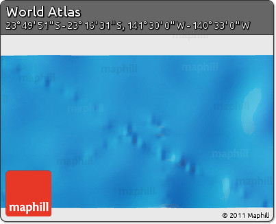 Physical 3D Map of the Area around 23° 33' 11" S, 141° 1' 30" W