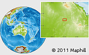Physical Location Map of the area around 23° 33' 11" S, 143° 43' 29" E