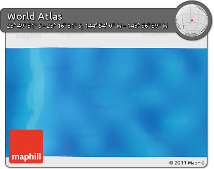 Physical 3D Map of the Area around 23° 33' 11" S, 144° 25' 30" W