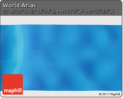 Physical 3D Map of the Area around 23° 33' 11" S, 144° 25' 30" W