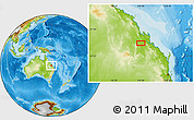 Physical Location Map of the area around 23° 33' 11" S, 149° 40' 30" E