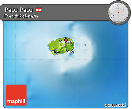 Physical Map of Patu Patu