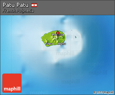 Physical Map of Patu Patu
