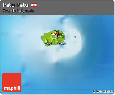 Physical Map of Patu Patu