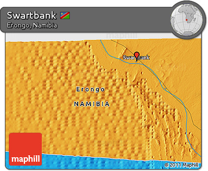 Political 3D Map of Swartbank