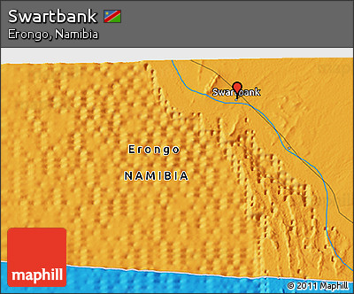 Political 3D Map of Swartbank