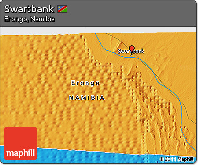Political 3D Map of Swartbank