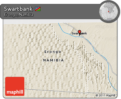 Shaded Relief 3D Map of Swartbank