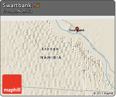 Shaded Relief 3D Map of Swartbank