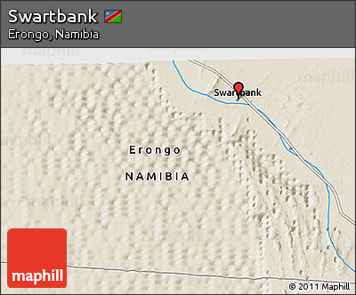 Shaded Relief 3D Map of Swartbank