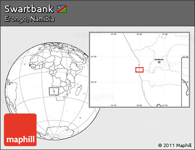 Blank Location Map of Swartbank