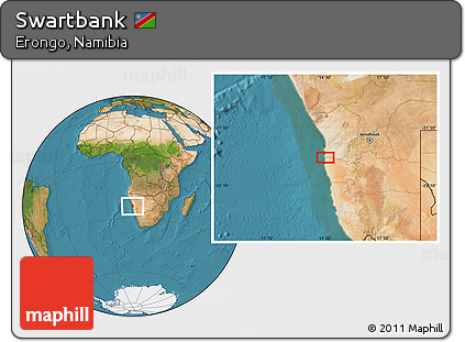 Satellite Location Map of Swartbank