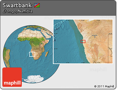 Satellite Location Map of Swartbank