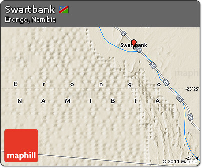 Shaded Relief Map of Swartbank