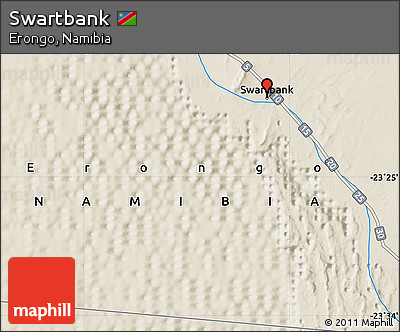Shaded Relief Map of Swartbank