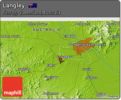 Physical 3D Map of Langley