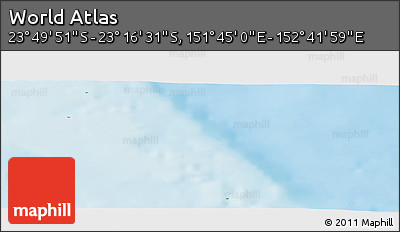 Physical Panoramic Map of the Area around 23° 33' 11" S, 152° 13' 29" E