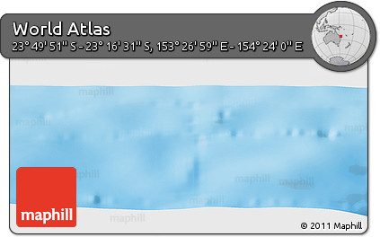 Physical Panoramic Map of the Area around 23° 33' 11" S, 153° 55' 30" E