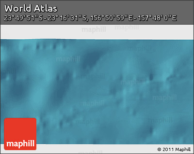 Satellite 3D Map of the Area around 23° 33' 11" S, 157° 19' 29" E