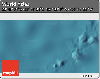 Satellite 3D Map of the Area around 23° 33' 11" S, 157° 10' 30" W