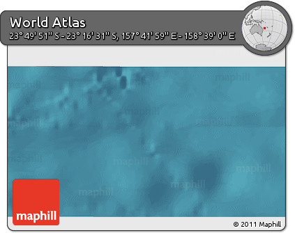 Satellite 3D Map of the Area around 23° 33' 11" S, 158° 10' 30" E