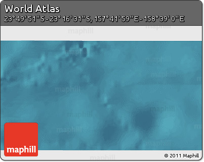 Satellite 3D Map of the Area around 23° 33' 11" S, 158° 10' 30" E