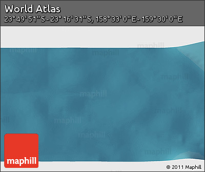 Satellite 3D Map of the Area around 23° 33' 11" S, 159° 1' 30" E