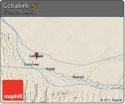 Shaded Relief 3D Map of Gobabeb