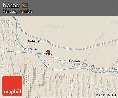Shaded Relief 3D Map of Natab