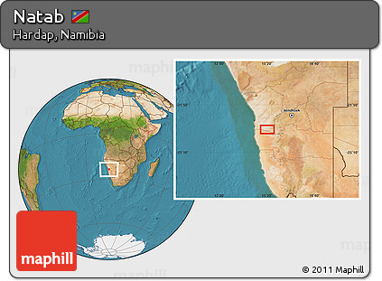 Satellite Location Map of Natab