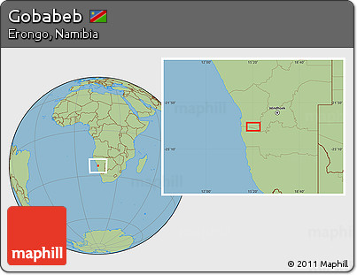 Savanna Style Location Map of Gobabeb