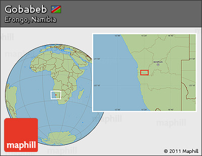 Savanna Style Location Map of Gobabeb
