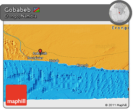 Political Panoramic Map of Gobabeb