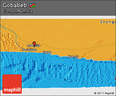 Political Panoramic Map of Gobabeb