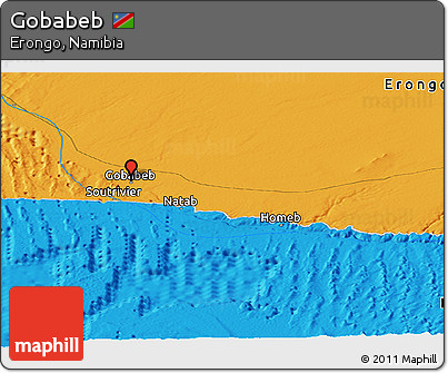 Political Panoramic Map of Gobabeb