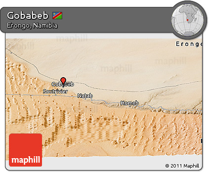 Satellite Panoramic Map of Gobabeb