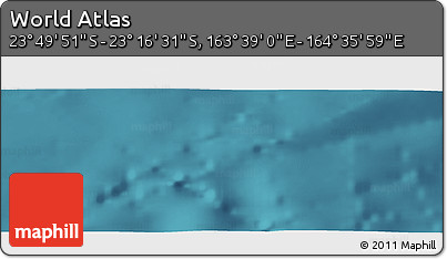 Satellite Panoramic Map of the Area around 23° 33' 11" S, 164° 7' 30" E
