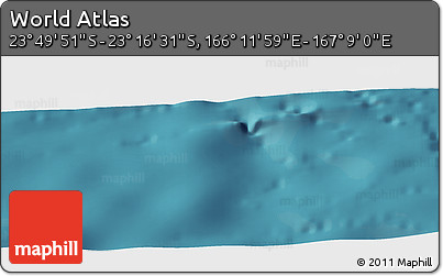 Satellite Panoramic Map of the Area around 23° 33' 11" S, 166° 40' 30" E