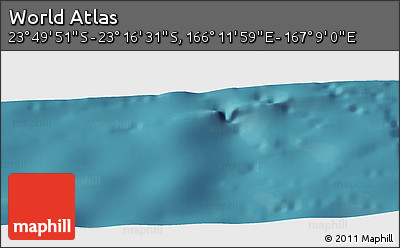 Satellite Panoramic Map of the Area around 23° 33' 11" S, 166° 40' 30" E