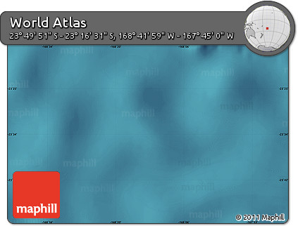Satellite Map of the Area around 23° 33' 11" S, 168° 13' 29" W
