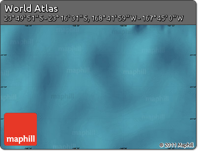 Satellite Map of the Area around 23° 33' 11" S, 168° 13' 29" W